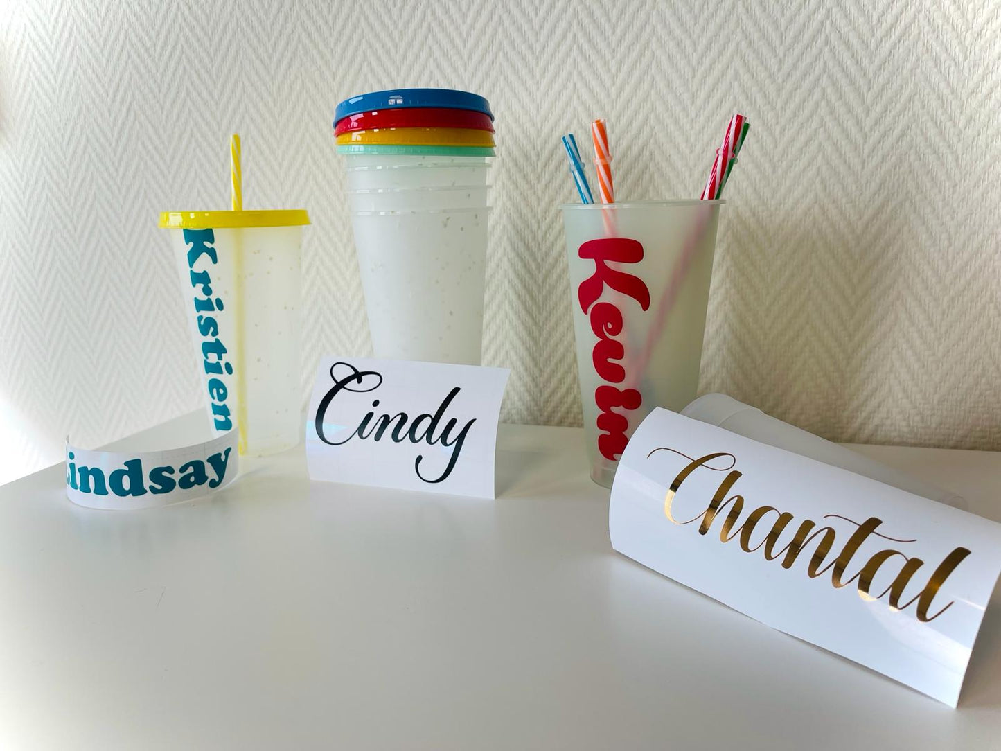 Personalized Drinkbeker met Rietje